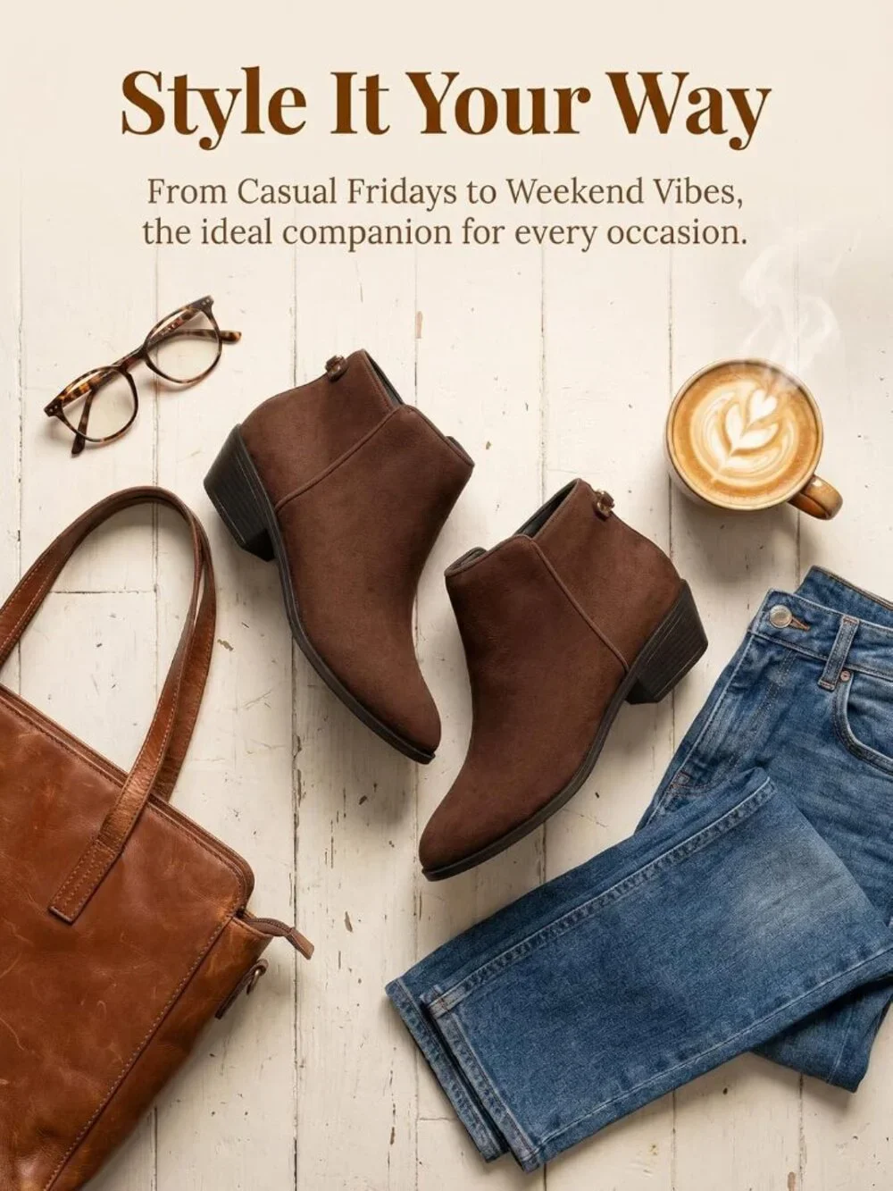 Women's Coffee Chunky Low Heel Side Zipper Fall Dress Pointed Toe Short Boots